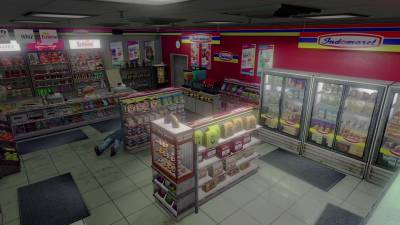 Красивый интерьер мини-маркета "Indomaret"