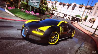 Bugatti Veyron с автоматическим спойлером